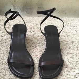 Hillard & Hanson Ankle Strap Sandals brown Sz. 8